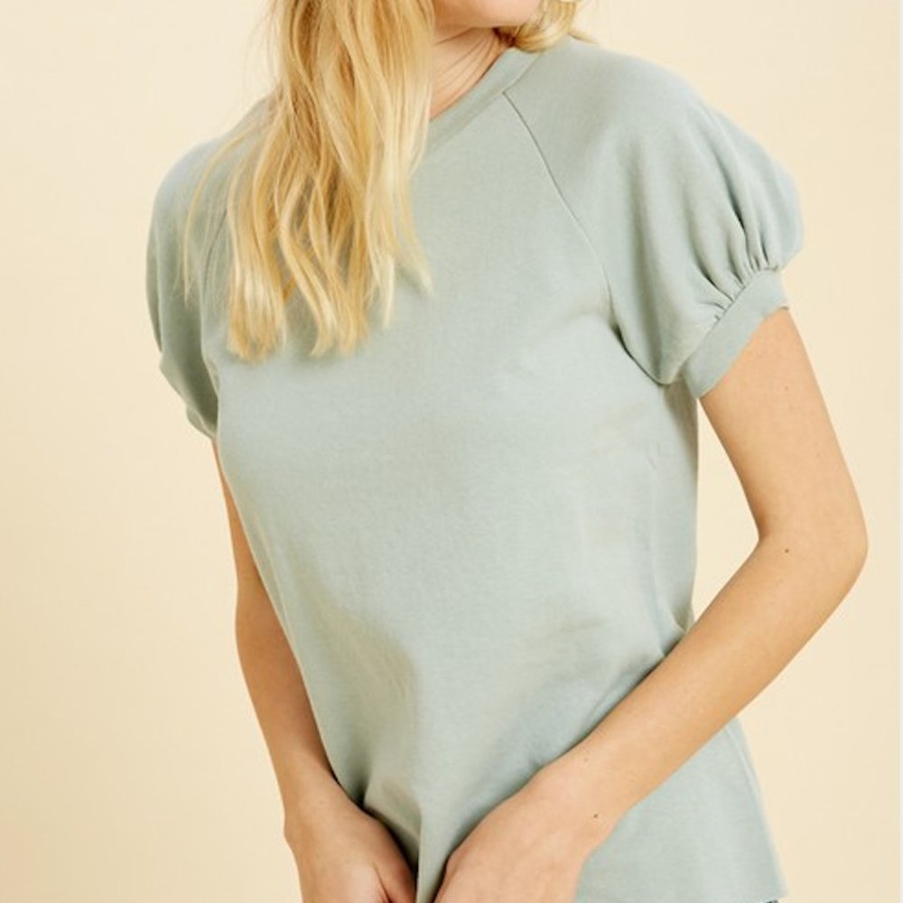 Listicle French Terry top (NWOT)